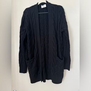 Chunky oversized black cardigan